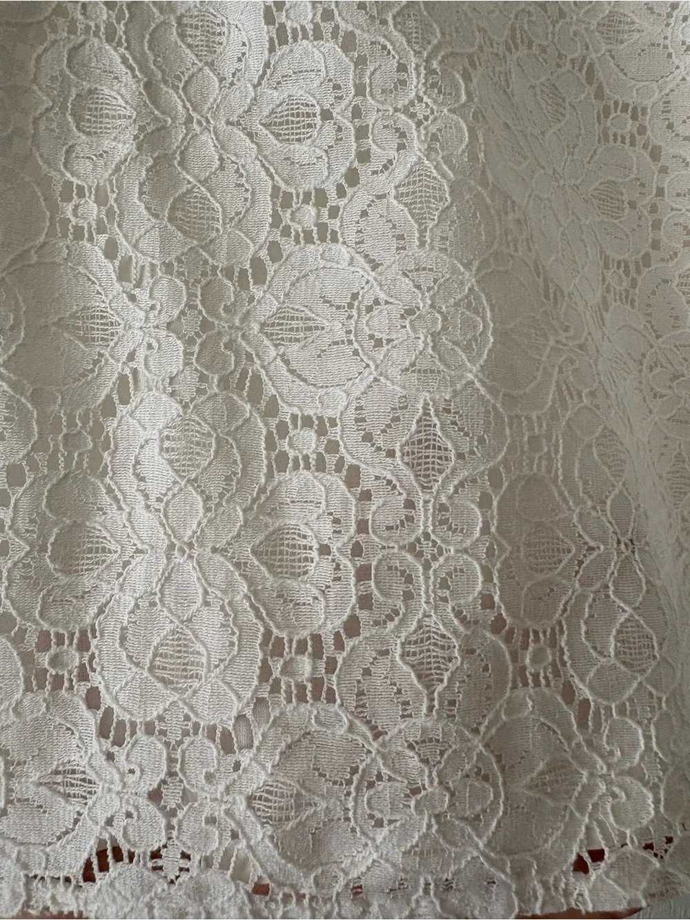 LOFT Ivory Lace Puff Sleeve Blouse